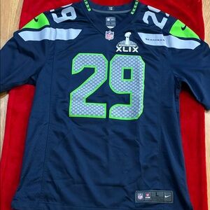 Nike Blue and Green Jersey with Number 29